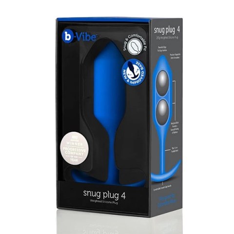Plug analny - B-Vibe Snug Plug 4 Navy B-Vibe Plug analny - B-Vibe Snug Plug 4 Navy B-Vibe