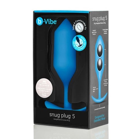 Plug analny - B-Vibe Snug Plug 5 Blue B-Vibe Plug analny - B-Vibe Snug Plug 5 Blue B-Vibe