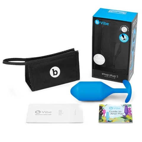 Plug analny - B-Vibe Snug Plug 5 Blue B-Vibe Plug analny - B-Vibe Snug Plug 5 Blue B-Vibe
