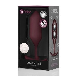 Plug analny - B-Vibe Snug Plug 5 Dark Red B-Vibe