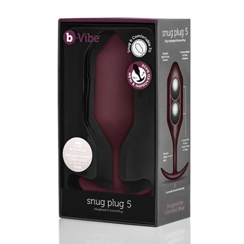 Plug analny - B-Vibe Snug Plug 5 Dark Red B-Vibe Plug analny - B-Vibe Snug Plug 5 Dark Red B-Vibe