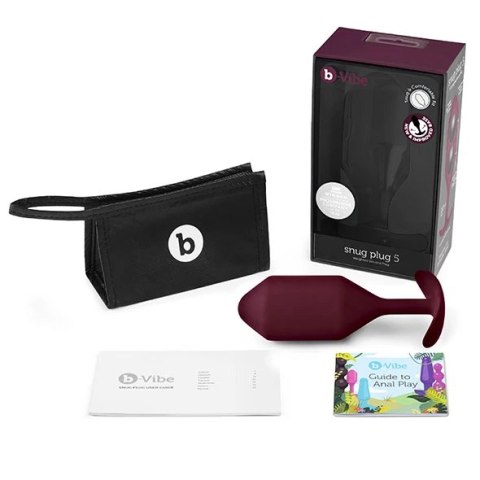 Plug analny - B-Vibe Snug Plug 5 Dark Red B-Vibe Plug analny - B-Vibe Snug Plug 5 Dark Red B-Vibe