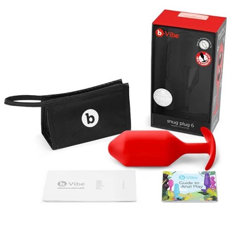 Plug analny - B-Vibe Snug Plug 6 Red B-Vibe Plug analny - B-Vibe Snug Plug 6 Red B-Vibe