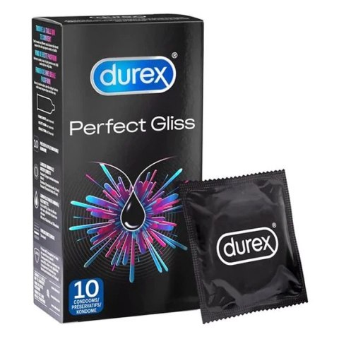 Prezerwatywy nawilżane - Durex Perfect Gliss 10 szt Durex Prezerwatywy nawilżane - Durex Perfect Gliss 10 szt Durex