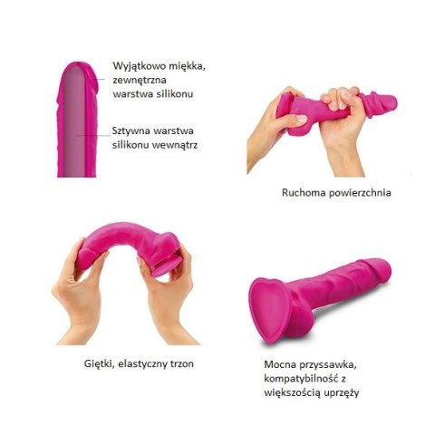 Dildo - Strap-On-Me Sliding Skin Dildo Fuchsia L Strap-On-Me Dildo - Strap-On-Me Sliding Skin Dildo Fuchsia L Strap-On-Me