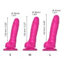 Dildo - Strap-On-Me Sliding Skin Dildo Fuchsia M Strap-On-Me
