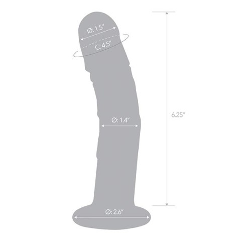 Szklane dildo - Glas Curved Realistic with Veins Glas Szklane dildo - Glas Curved Realistic with Veins Glas