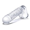 Szklane dildo - Glas Realistic Ribbed Glas
