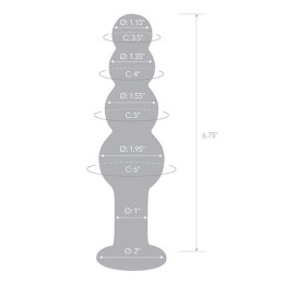 Szklany plug analny - Glas Beaded Glas