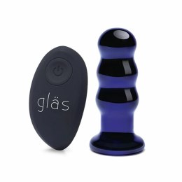 Szklany plug analny wibrujący - Glas Vibrating Beaded Butt Plug Glas