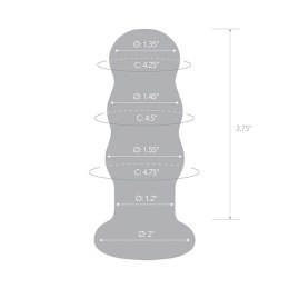 Szklany plug analny wibrujący - Glas Vibrating Beaded Butt Plug Glas