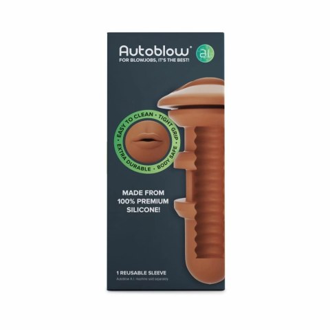 Wkładka do masturbatora - Autoblow A.I. Mouth Sleeve Brown Autoblow Wkładka do masturbatora - Autoblow A.I. Mouth Sleeve Brown Autoblow