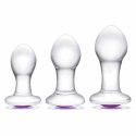 Zestaw szklanych plugów analnych - Glas Bling Bling Anal Training Kit Glas