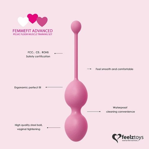 Kulki kegla - FeelzToys FemmeFit Advanced Set 3 szt FeelzToys Kulki kegla - FeelzToys FemmeFit Advanced Set 3 szt FeelzToys