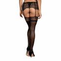 Pończochy - Obsessive Chiccanta Stockings Black L/XL Obsessive