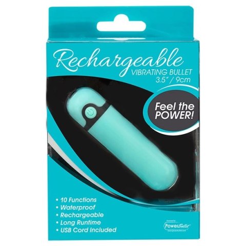 Wibrator - PowerBullet Rechargeable Vibrating Bullet Teal PowerBullet Wibrator - PowerBullet Rechargeable Vibrating Bullet Teal PowerBullet
