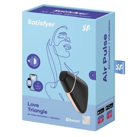 Wibrator z masażerem powietrznym - Satisfyer Love Triangle Black Satisfyer Wibrator z masażerem powietrznym - Satisfyer Love Triangle Black Satisfyer