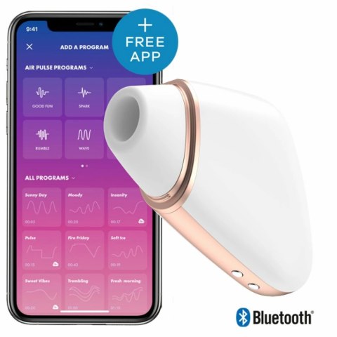 Wibrator z masażerem powietrznym - Satisfyer Love Triangle White Satisfyer Wibrator z masażerem powietrznym - Satisfyer Love Triangle White Satisfyer