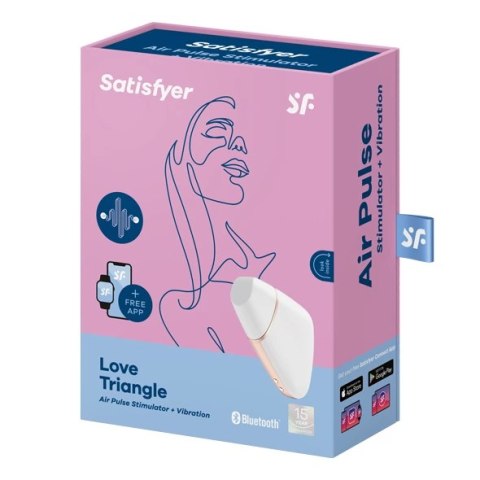 Wibrator z masażerem powietrznym - Satisfyer Love Triangle White Satisfyer Wibrator z masażerem powietrznym - Satisfyer Love Triangle White Satisfyer