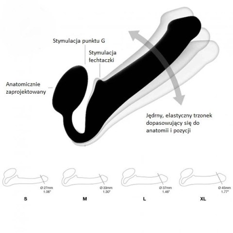 Dildo - Strap-On-Me Bendable Strap-On Black L Strap-On-Me Dildo - Strap-On-Me Bendable Strap-On Black L Strap-On-Me