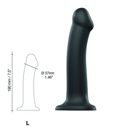 Dildo - Strap-On-Me Dual Density Bendable Dildo Black L Strap-On-Me Dildo - Strap-On-Me Dual Density Bendable Dildo Black L Strap-On-Me