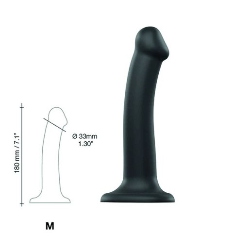 Dildo - Strap-On-Me Dual Density Bendable Dildo Black M Strap-On-Me Dildo - Strap-On-Me Dual Density Bendable Dildo Black M Strap-On-Me
