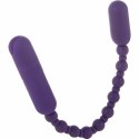 Koraliki analne wibrujące - PowerBullet Booty Beads Purple PowerBullet