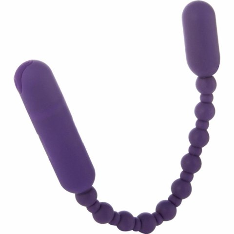 Koraliki analne wibrujące - PowerBullet Booty Beads Purple PowerBullet