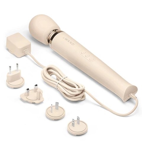 Masażer - Le Wand Plug-In Massager Cream Le Wand Masażer - Le Wand Plug-In Massager Cream Le Wand