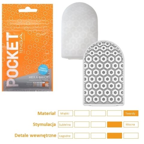 Masturbator - Tenga Pocket Stroker Hexa-Brick Tenga Masturbator - Tenga Pocket Stroker Hexa-Brick Tenga