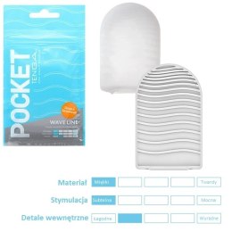 Masturbator - Tenga Pocket Stroker Wave Line Tenga