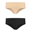 Niewidzialne majtki - Bye Bra Invisible Hipster (Nude & Black 2-Pack) XL Bye Bra