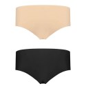 Niewidzialne majtki - Bye Bra Invisible Hipster (Nude & Black 2-Pack) XL Bye Bra