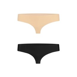 Niewidzialne stringi - Bye Bra Invisible Thong (Nude & Black 2-Pack) XL Bye Bra