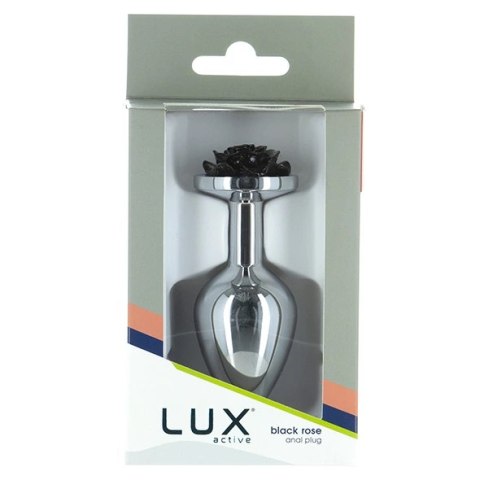 Plug analny - Lux Active Metal Butt Plug Black Rose Lux Active Plug analny - Lux Active Metal Butt Plug Black Rose Lux Active
