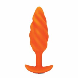Plug analny wibrujący - B-Vibe Texture Plug Swirl Orange B-Vibe