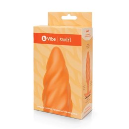 Plug analny wibrujący - B-Vibe Texture Plug Swirl Orange B-Vibe
