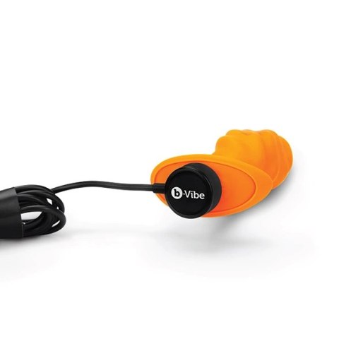Plug analny wibrujący - B-Vibe Texture Plug Swirl Orange B-Vibe Plug analny wibrujący - B-Vibe Texture Plug Swirl Orange B-Vibe