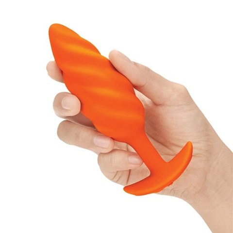 Plug analny wibrujący - B-Vibe Texture Plug Swirl Orange B-Vibe Plug analny wibrujący - B-Vibe Texture Plug Swirl Orange B-Vibe