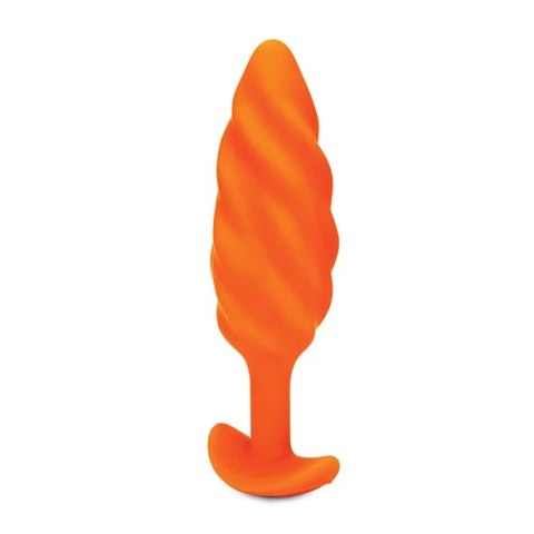 Plug analny wibrujący - B-Vibe Texture Plug Swirl Orange B-Vibe Plug analny wibrujący - B-Vibe Texture Plug Swirl Orange B-Vibe