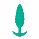 Plug analny wibrujący - B-Vibe Texture Plug Twist Green B-Vibe