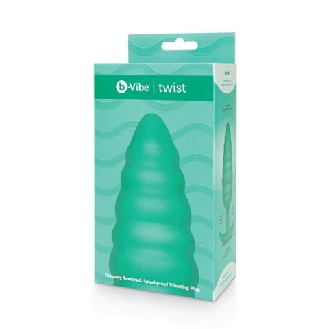 Plug analny wibrujący - B-Vibe Texture Plug Twist Green B-Vibe Plug analny wibrujący - B-Vibe Texture Plug Twist Green B-Vibe