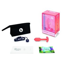 Plug analny wibrujący - B-Vibe Vibrating Snug Plug 1 Orange B-Vibe