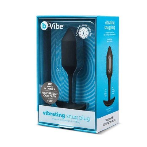 Plug analny wibrujący - B-Vibe Vibrating Snug Plug 2 Black B-Vibe Plug analny wibrujący - B-Vibe Vibrating Snug Plug 2 Black B-Vibe