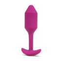 Plug analny wibrujący - B-Vibe Vibrating Snug Plug 2 Rose B-Vibe