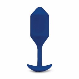 Plug analny wibrujący - B-Vibe Vibrating Snug Plug 4 Navy B-Vibe