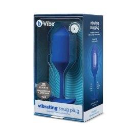 Plug analny wibrujący - B-Vibe Vibrating Snug Plug 4 Navy B-Vibe