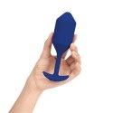 Plug analny wibrujący - B-Vibe Vibrating Snug Plug 4 Navy B-Vibe