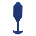 Plug analny wibrujący - B-Vibe Vibrating Snug Plug 4 Navy B-Vibe
