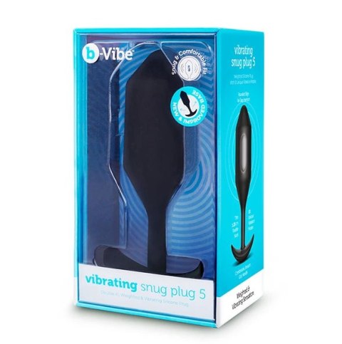 Plug analny wibrujący - B-Vibe Vibrating Snug Plug 5 Black B-Vibe Plug analny wibrujący - B-Vibe Vibrating Snug Plug 5 Black B-Vibe